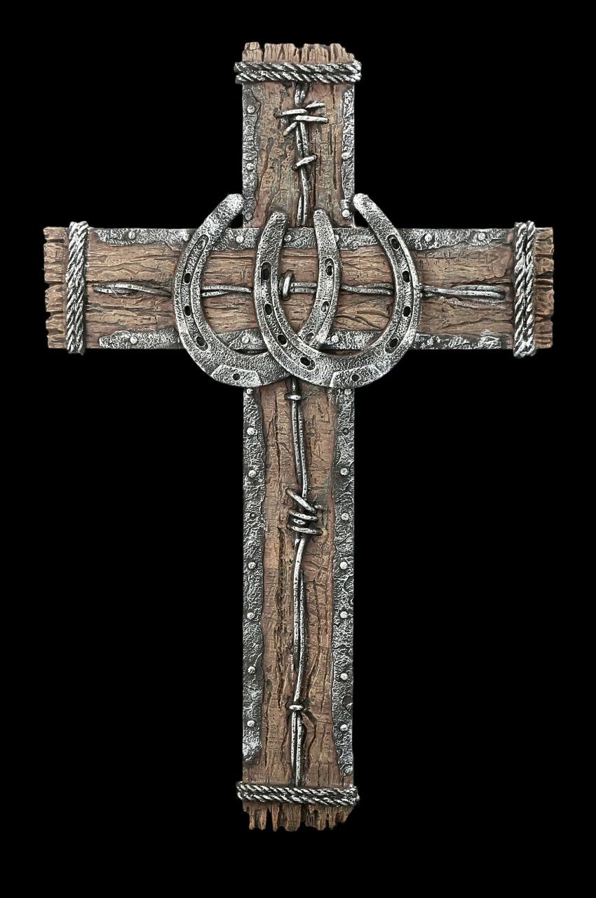 Western Kruzifix Mit Hufeisen 3 Western Kruzifix Mit Hufeisen