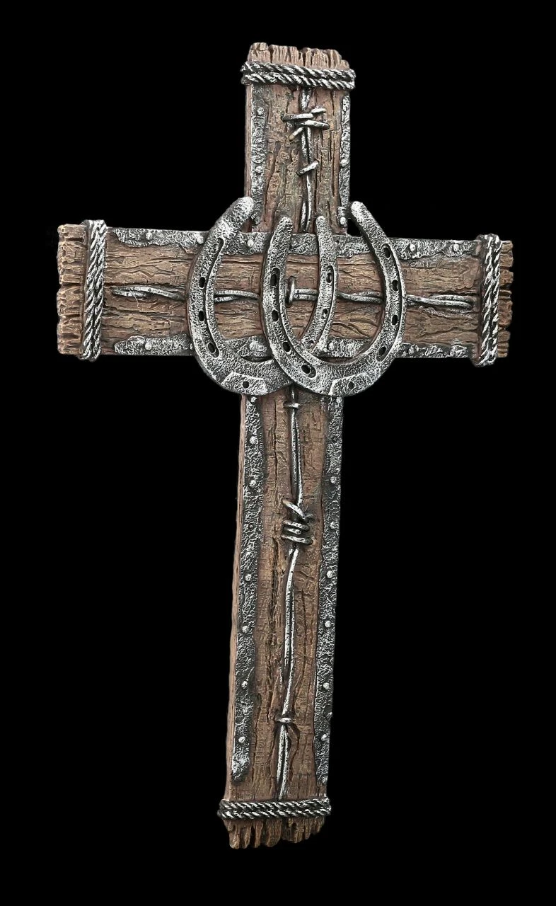 Western Kruzifix Mit Hufeisen 4 Western Kruzifix Mit Hufeisen – Bild 2