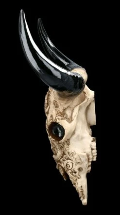 Wandrelief Stier Schädel - Drachenmotiv Groß -Figurenmodell Geschäft 2D FS23374 Wandrelief Stier Schadel Drachenmotiv gross 5 1280x1280
