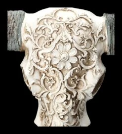 Bullen Totenkopf - Verziert Mit Ständer -Figurenmodell Geschäft 2D FS23525 Bullen Totenkopf mit Verzierungen und St nder 7 1280x1280