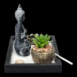 Buddha Figur Mit Zen Garten Schwarz-grau 13 Buddha Figur Mit Zen Garten Schwarz-grau -Figurenmodell Geschäft 2D FS23529 Buddha Figur mit Zen Garten schwarz grau 4 1280x1280