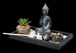 Buddha Figur Mit Zen Garten Schwarz-grau 14 Buddha Figur Mit Zen Garten Schwarz-grau -Figurenmodell Geschäft 2D FS23529 Buddha Figur mit Zen Garten schwarz grau 6 1280x1280