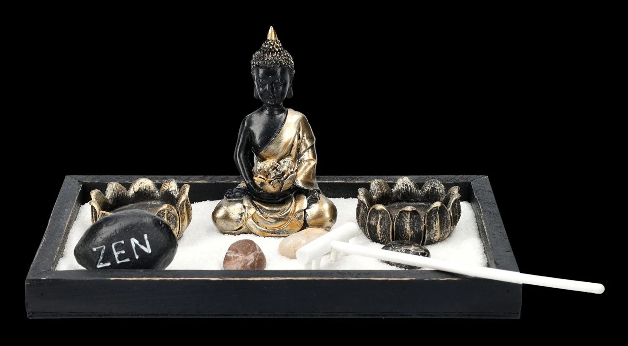 Buddha Figur Mit Zen Garten Set 3 Buddha Figur Mit Zen Garten Set