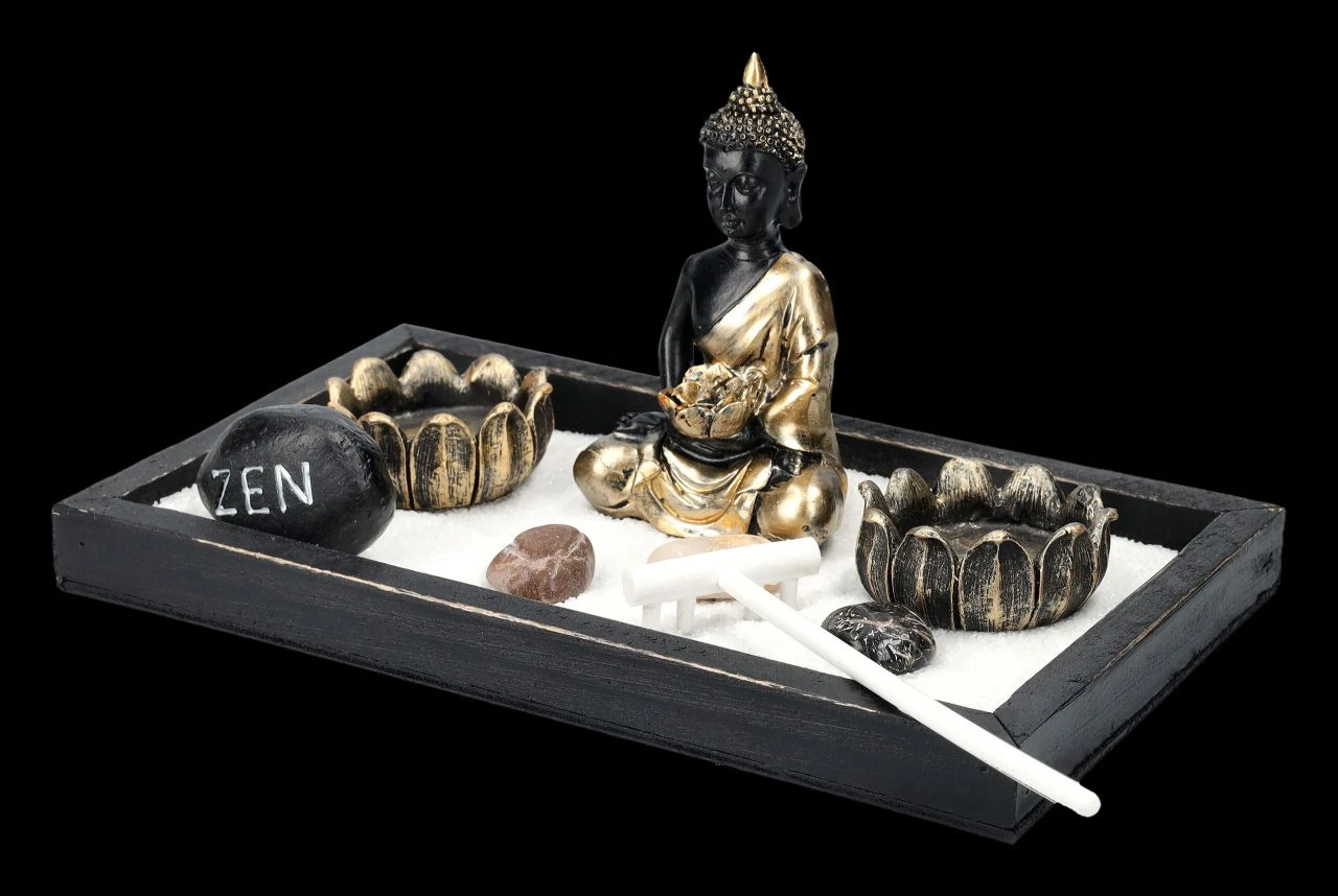 Buddha Figur Mit Zen Garten Set 8 Buddha Figur Mit Zen Garten Set – Bild 6