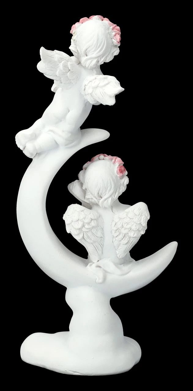 Engel Figur - Putten Musizieren Auf Mond 6 Engel Figur - Putten Musizieren Auf Mond – Bild 4