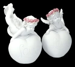 Engel Figuren 2er Set - Putten Mit "Love" Herz -Figurenmodell Geschäft 2D FS23695 Engel Figuren Putten mit Love Herz 2er Set 6 1280x1280