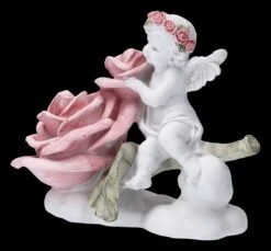 Engel Figur - Putte Mit Großer Rose -Figurenmodell Geschäft 2D FS23700 Engel Figur Pute mit grosser Rose 6 1280x1280