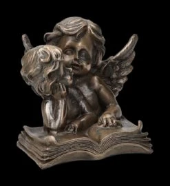 Engel Figur - Putten Auf Buch Bronziert -Figurenmodell Geschäft 2D FS23708 Engel Figur Putten auf Buch bronziert 5 1280x1280