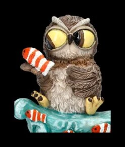 Lustige Eulen Figur Mit Fischen -Figurenmodell Geschäft 2D FS23919 Lustige Eulen figur mit Fischen 8 1280x1280