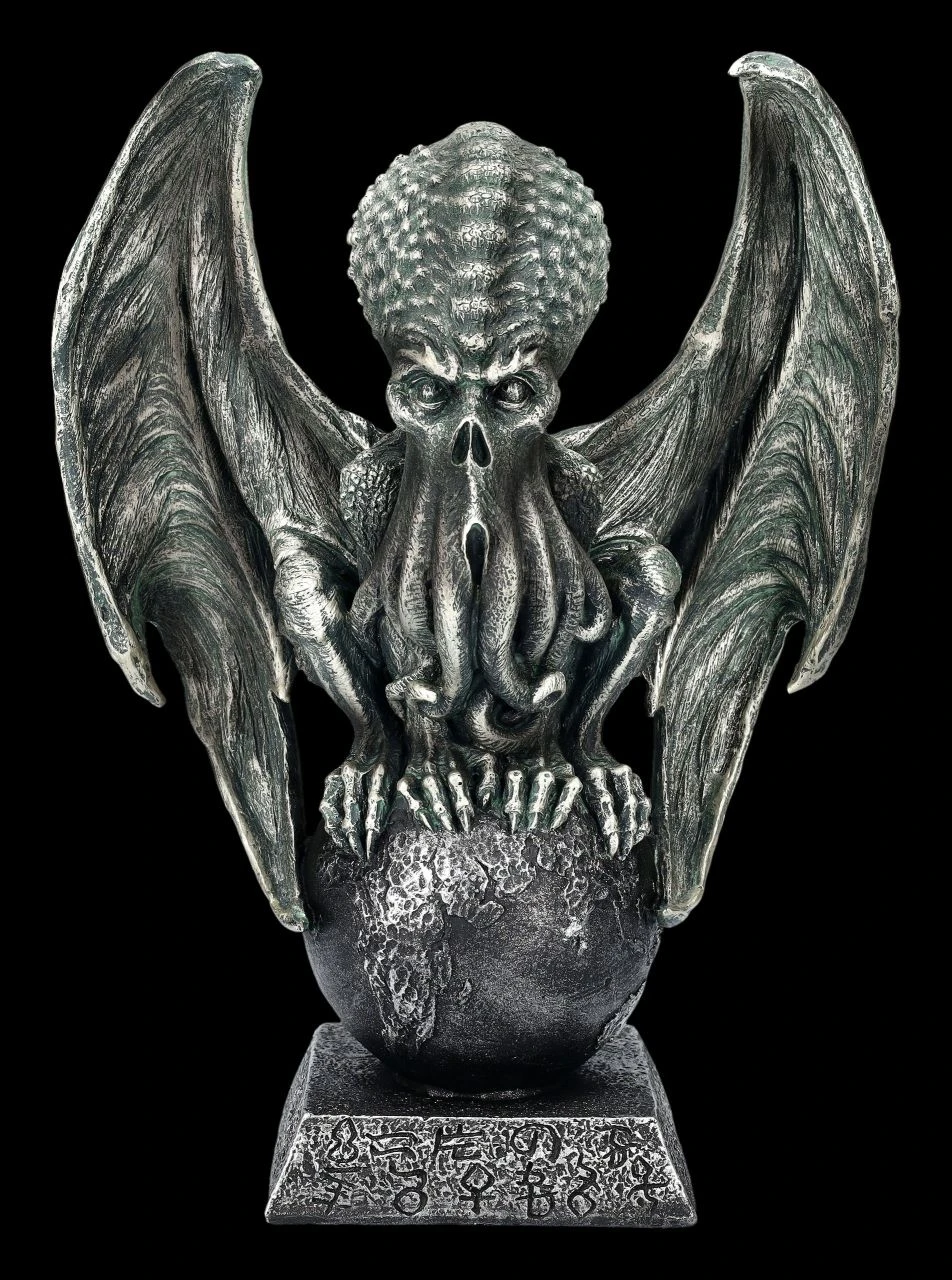 Cthulhu Figur Auf Weltkugel 3 Cthulhu Figur Auf Weltkugel