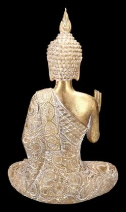 Buddha Teelichthalter - Verziert Goldfarben -Figurenmodell Geschäft 2D FS23994 Buddha Teelichthalter Verziert goldfarben 3 1280x1280
