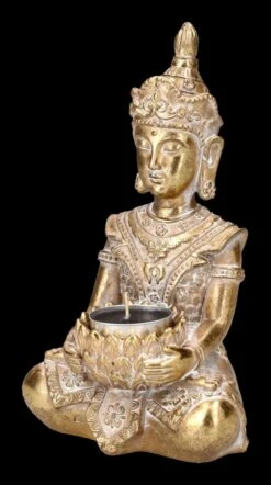 Buddha Teelichthalter - Goldfarben Klein 14 Buddha Teelichthalter - Goldfarben Klein -Figurenmodell Geschäft 2D FS23995 Buddha Teelichthalter Goldfarben klein 7 1280x1280