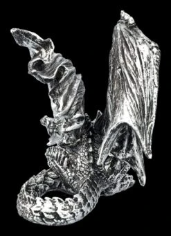 Drachenfigur Silber - Schleicht Sich An -Figurenmodell Geschäft 2D FS24031 Drachenfigur silber Schleicht sich an 2 1280x1280