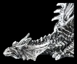Drachenfigur Silber - Schleicht Sich An -Figurenmodell Geschäft 2D FS24031 Drachenfigur silber Schleicht sich an 7 1280x1280