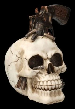 Totenkopf Mit Revolver -Figurenmodell Geschäft 2D FS24035 Totenkopf mit Revolver 5 1280x1280