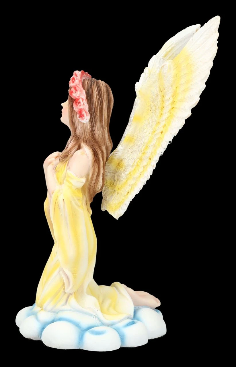 Engel Figur In Gelbem Kleid Betend 5 Engel Figur In Gelbem Kleid Betend – Bild 3