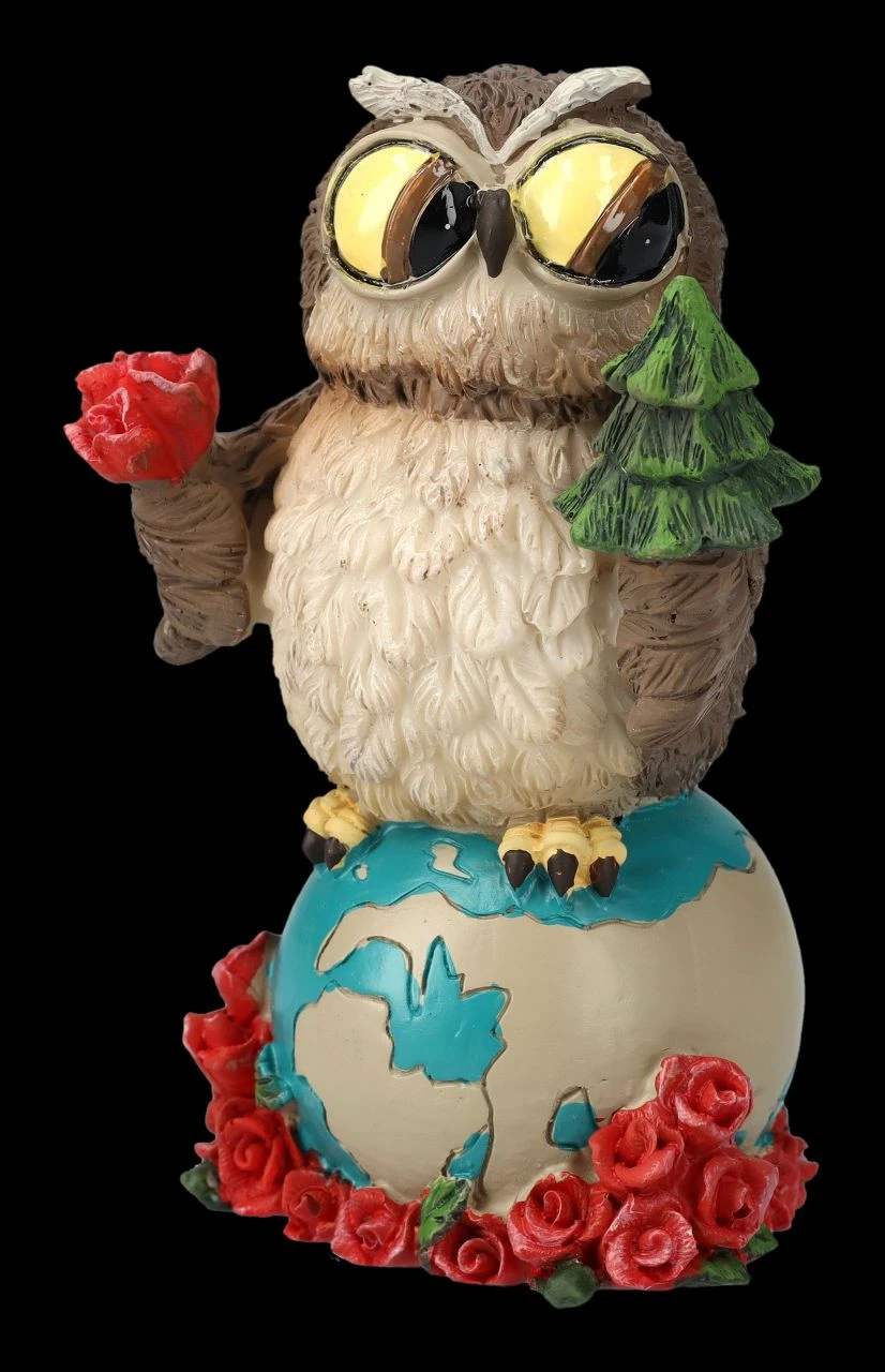 Lustige Eulen Figur - Element Erde 3 Lustige Eulen Figur - Element Erde