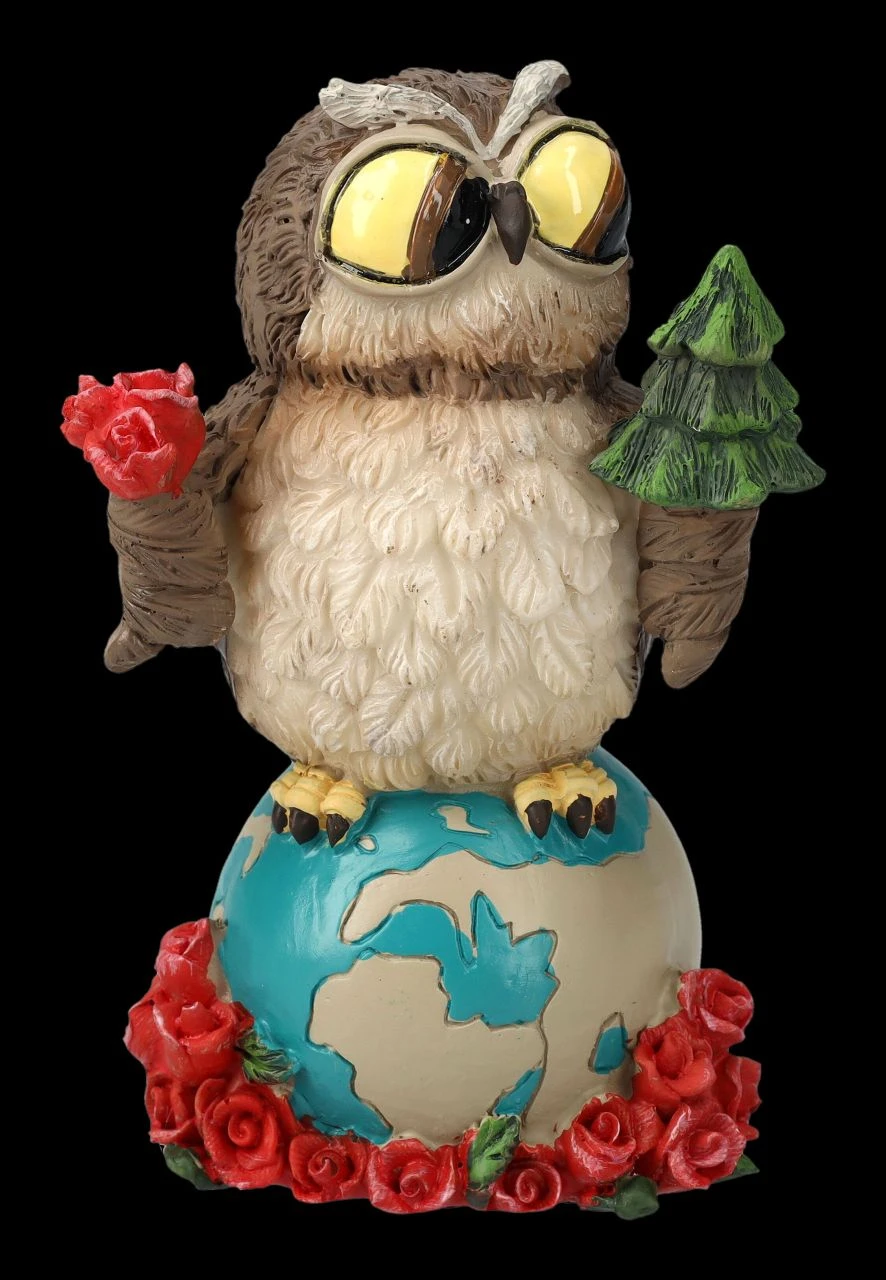 Lustige Eulen Figur - Element Erde 4 Lustige Eulen Figur - Element Erde – Bild 2