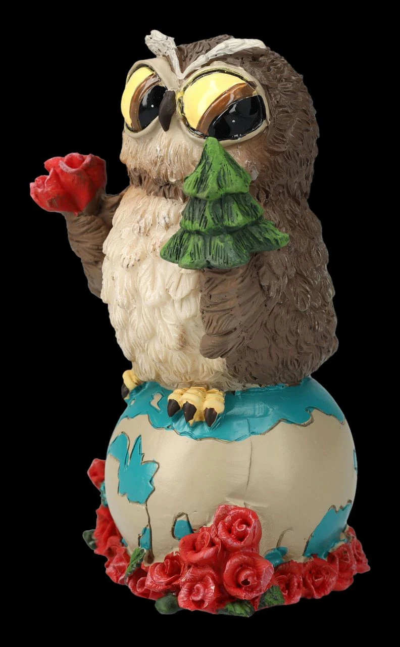 Lustige Eulen Figur - Element Erde 5 Lustige Eulen Figur - Element Erde – Bild 3