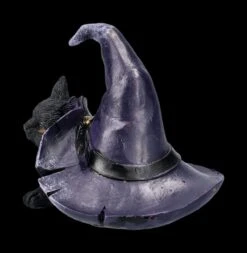 Katzen Figur Mit Hexenhut - Piper -Figurenmodell Geschäft 2D FS24123 Katzen Figur mit Hexenhut Piper 2 1280x1280
