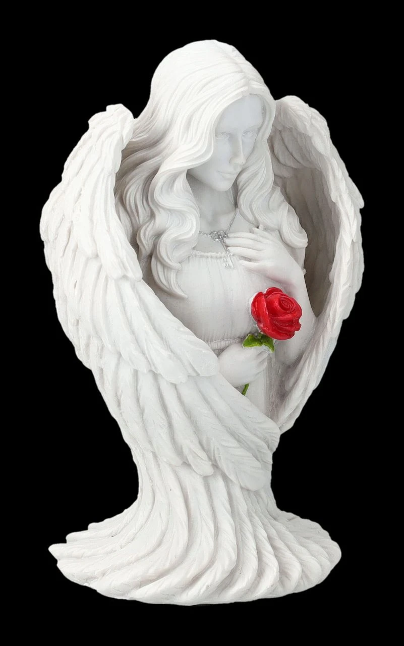 Engelfigur - Angel Blessing Mit Rose Klein 4 Engelfigur - Angel Blessing Mit Rose Klein – Bild 2