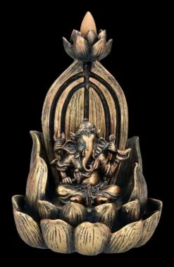 Backflow Räucherhalter - Ganesha Auf Lotus -Figurenmodell Geschäft 2D FS24362 Backflow Raucherhalter Ganesha auf Lotus 2 1280x1280