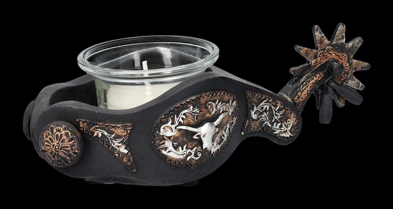 Teelichthalter Western - Sporen 5 Teelichthalter Western - Sporen – Bild 3