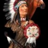 Indianer Figur - Häuptling Büste Mit Pferd 2 Indianer Figur - Häuptling Büste Mit Pferd -Figurenmodell Geschäft 2D FS24382 Indianer Figur Hauptling Buste mit Pferd 1 1280x1280