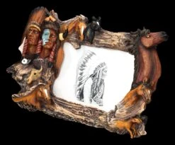 Bilderrahmen Western Mit Pferden Und Indianern -Figurenmodell Geschäft 2D FS24385 Bilderrahmen Western mit Pferden und Indianern 9 1280x1280