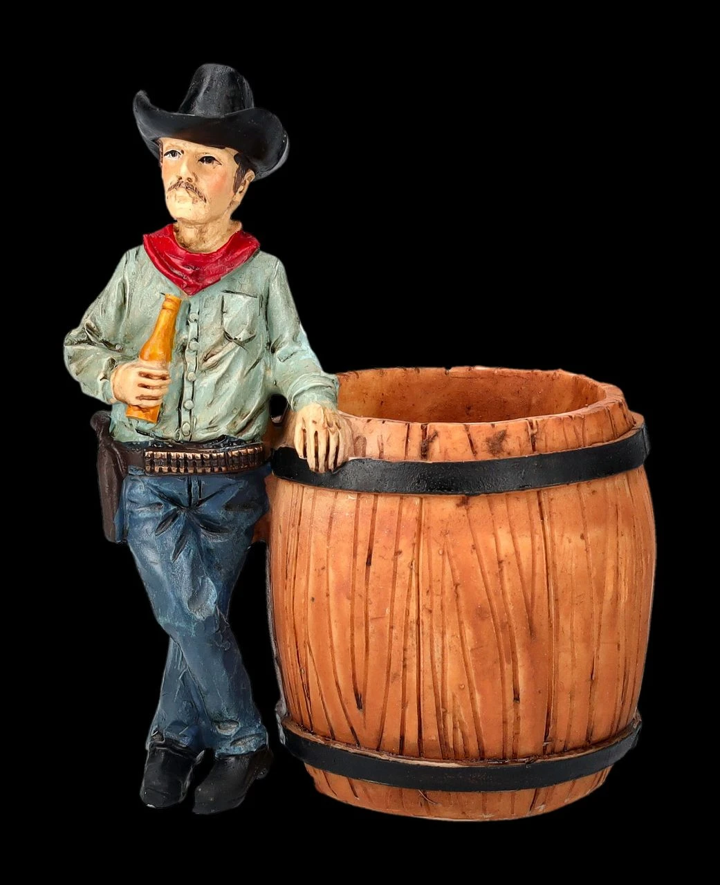 Stiftebecher Western Mit Cowboy Figur 3 Stiftebecher Western Mit Cowboy Figur
