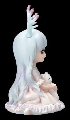 Kleine Feen Figur Mit Geweih Und Kuscheltier -Figurenmodell Geschäft 2D FS24416 Kleine Fee mit Geweih und Kuscheltier 4 1280x1280