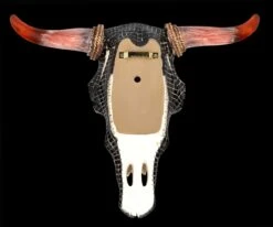 Wanddeko - Totenkopf Bison Mit Western Mosaik -Figurenmodell Geschäft 2D FS24432 Wanddeko Totenkopf Bison mit Western Mosaik 12 1280x1280