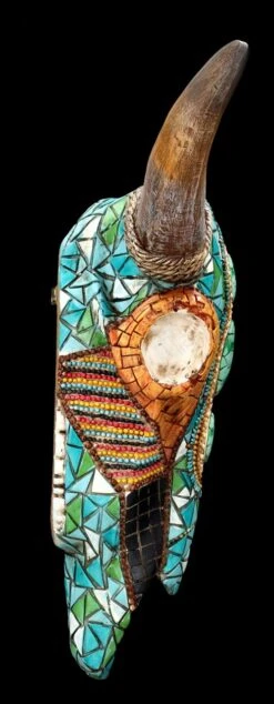 Wanddeko - Totenkopf Kuh Mit Western Mosaik -Figurenmodell Geschäft 2D FS24433 Wanddeko Totenkopf Kuh mit Wetern Mosaik 9 1280x1280