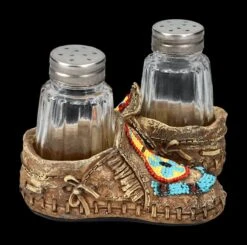 Salz Und Pfefferstreuer - Indianische Mokassins -Figurenmodell Geschäft 2D FS24435 Salz und Pfefferstreuer Indianische Mokassins 3 1280x1280