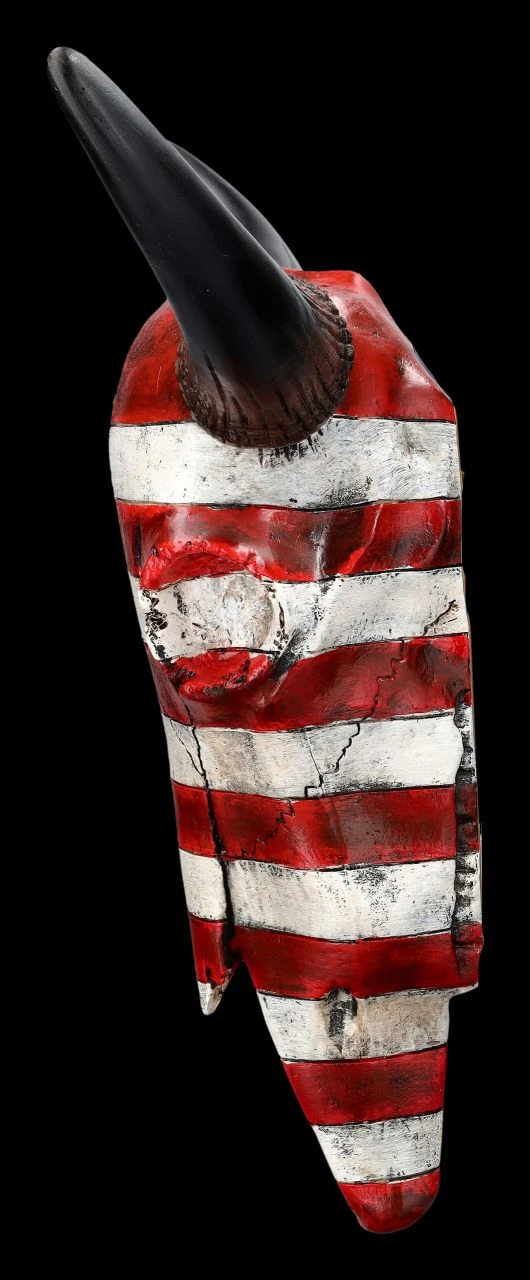 Wanddeko - Totenkopf Rind US Flagge 6 Wanddeko - Totenkopf Rind US Flagge – Bild 4