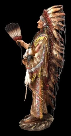 Indianer Figur - Häuptling Mit Schädel Groß -Figurenmodell Geschäft 2D FS24442 Indianer Figur Haptling mit Schadel gross 4 1280x1280