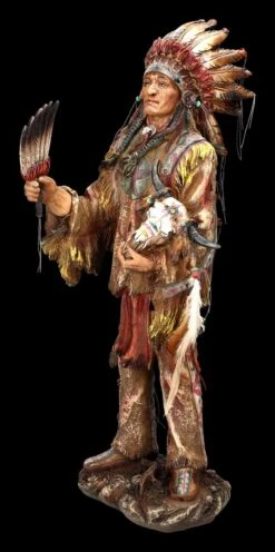 Indianer Figur - Häuptling Mit Schädel Groß -Figurenmodell Geschäft 2D FS24442 Indianer Figur Haptling mit Schadel gross 8 1280x1280