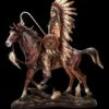 Indianer Figur - Häuptling Mit Pferd XXL