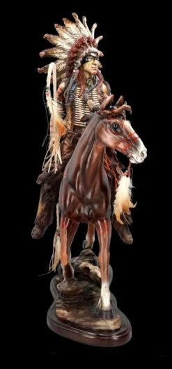 Indianer Figur - Häuptling Mit Pferd XXL -Figurenmodell Geschäft 2D FS24443 Indianer Figur Hauptling mit Pferd XXL 8 1280x1280