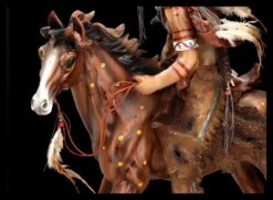 Indianer Figur Mit Pferd XXL -Figurenmodell Geschäft 2D FS24444 Indianer Figur mit Pferd XXL 14 1280x1280