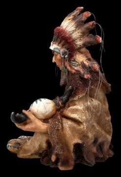 Indianer Figur - Häuptling Mit Friedenspfeife Groß -Figurenmodell Geschäft 2D FS24446 Indianer Figur Hauptling mit Friedenspfeife gross 4 1280x1280