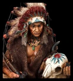 Indianer Figur - Häuptling Mit Friedenspfeife Groß -Figurenmodell Geschäft 2D FS24446 Indianer Figur Hauptling mit Friedenspfeife gross 9 1280x1280