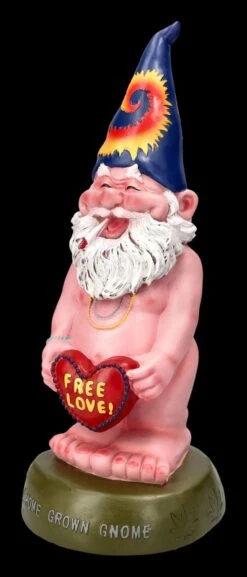 Gartenzwerg Figur - Hippie Gnom Free Love -Figurenmodell Geschäft 2D FS24474 GArtenzwerg Figur Hipple Gnom Free Love 9 1280x1280