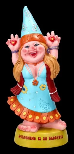 Gartenzwerg Figur - Hippie Lady Groovy