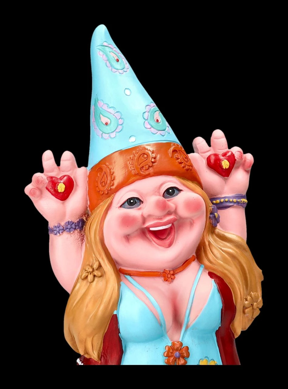 Gartenzwerg Figur - Hippie Lady Groovy 9 Gartenzwerg Figur - Hippie Lady Groovy – Bild 7
