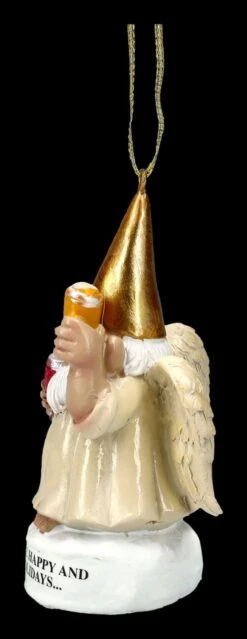 Christbaumschmuck - Gartenzwerg Engel Mit Bier -Figurenmodell Geschäft 2D FS24481 Christbaumschmuck Gartenzwerg Engel mit Bier 2 1280x1280