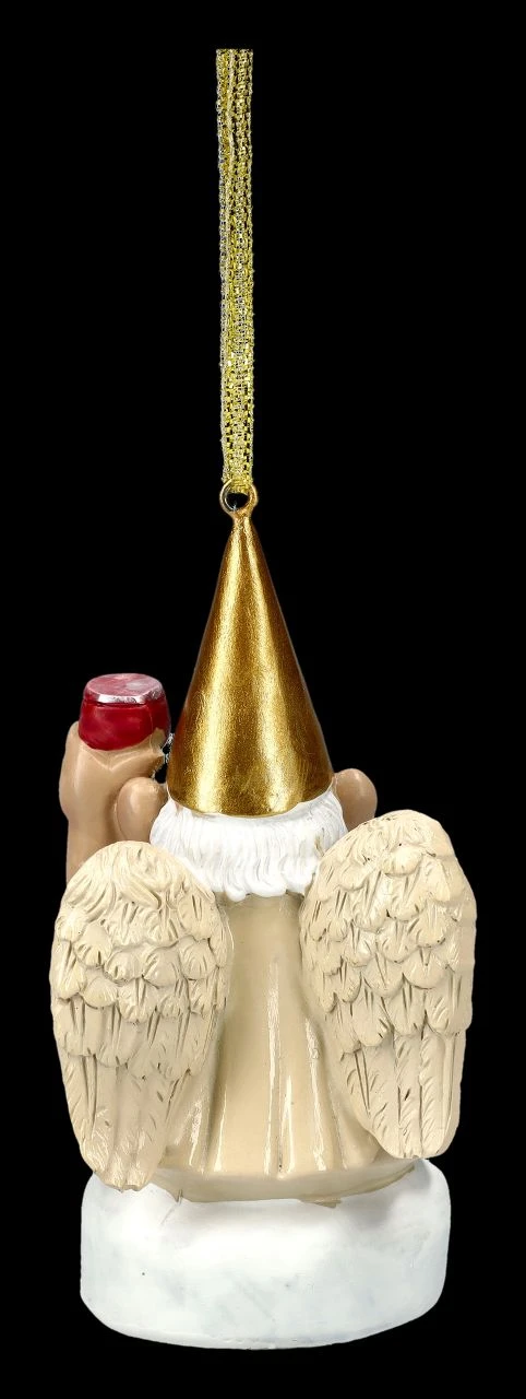 Christbaumschmuck - Gartenzwerg Engel Mit Wein 7 Christbaumschmuck - Gartenzwerg Engel Mit Wein – Bild 5