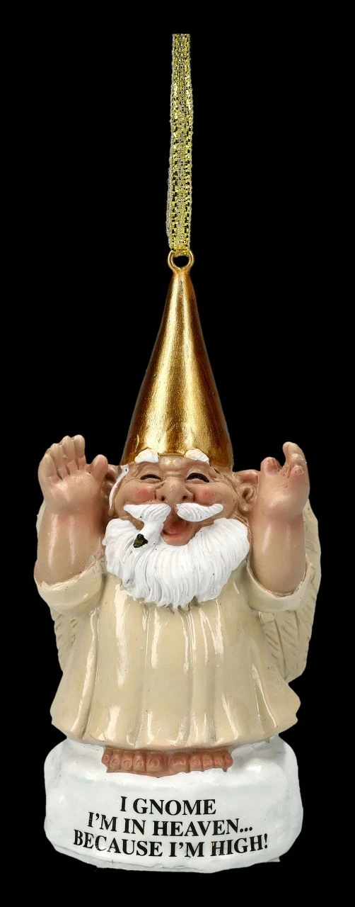 Christbaumschmuck - Gartenzwerg Engel Kiffer 4 Christbaumschmuck - Gartenzwerg Engel Kiffer – Bild 2