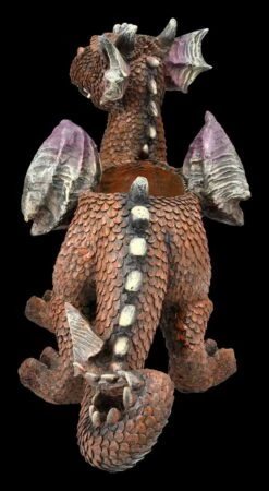 Drachen Figur Orange Mit Schale -Figurenmodell Geschäft 2D FS24509 Drachen Figur Orange mit Schale 3 1280x1280