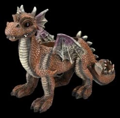 Drachen Figur Orange Mit Schale -Figurenmodell Geschäft 2D FS24509 Drachen Figur Orange mit Schale 6 1280x1280